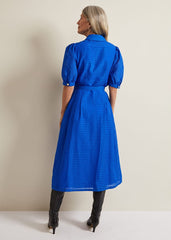 Carey Check Dress - Blue