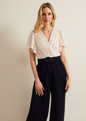 Carolyn Burnout Jumpsuit - Multi-Coloured