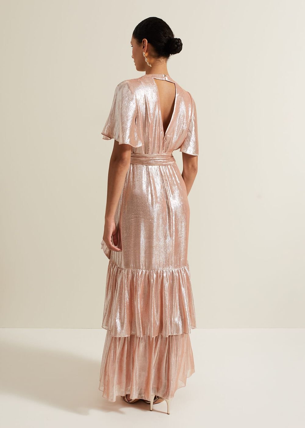 Fleur Metallic Maxi Dress - Metallic