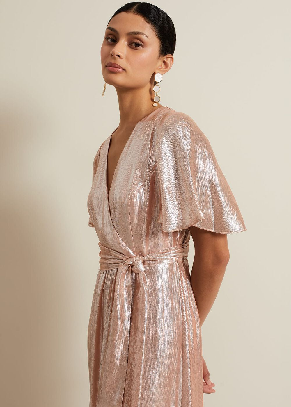 Fleur Metallic Maxi Dress - Metallic