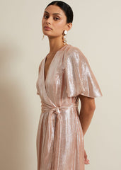 Fleur Metallic Maxi Dress - Metallic