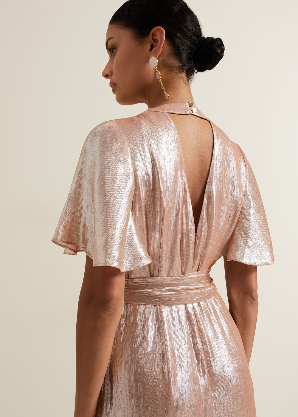 Fleur Metallic Maxi Dress - Metallic