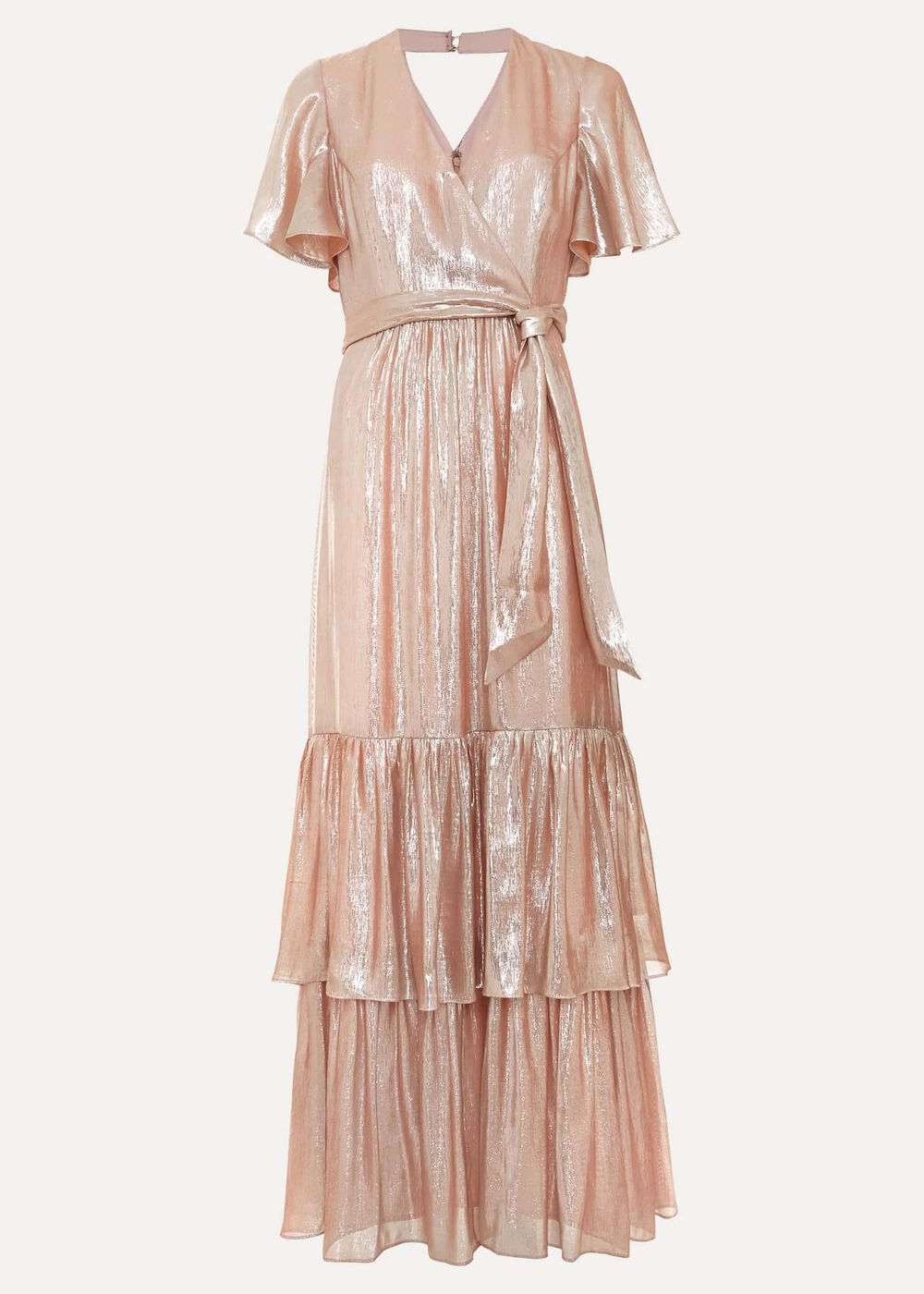 Fleur Metallic Maxi Dress - Metallic