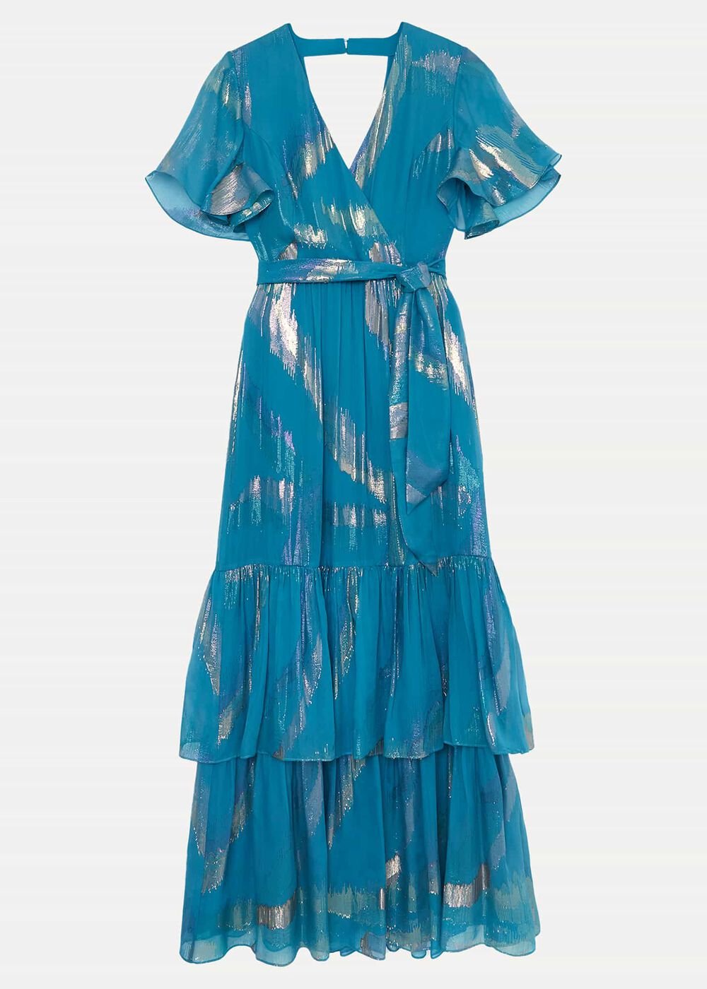 Charissa Silk Maxi Dress - Blue