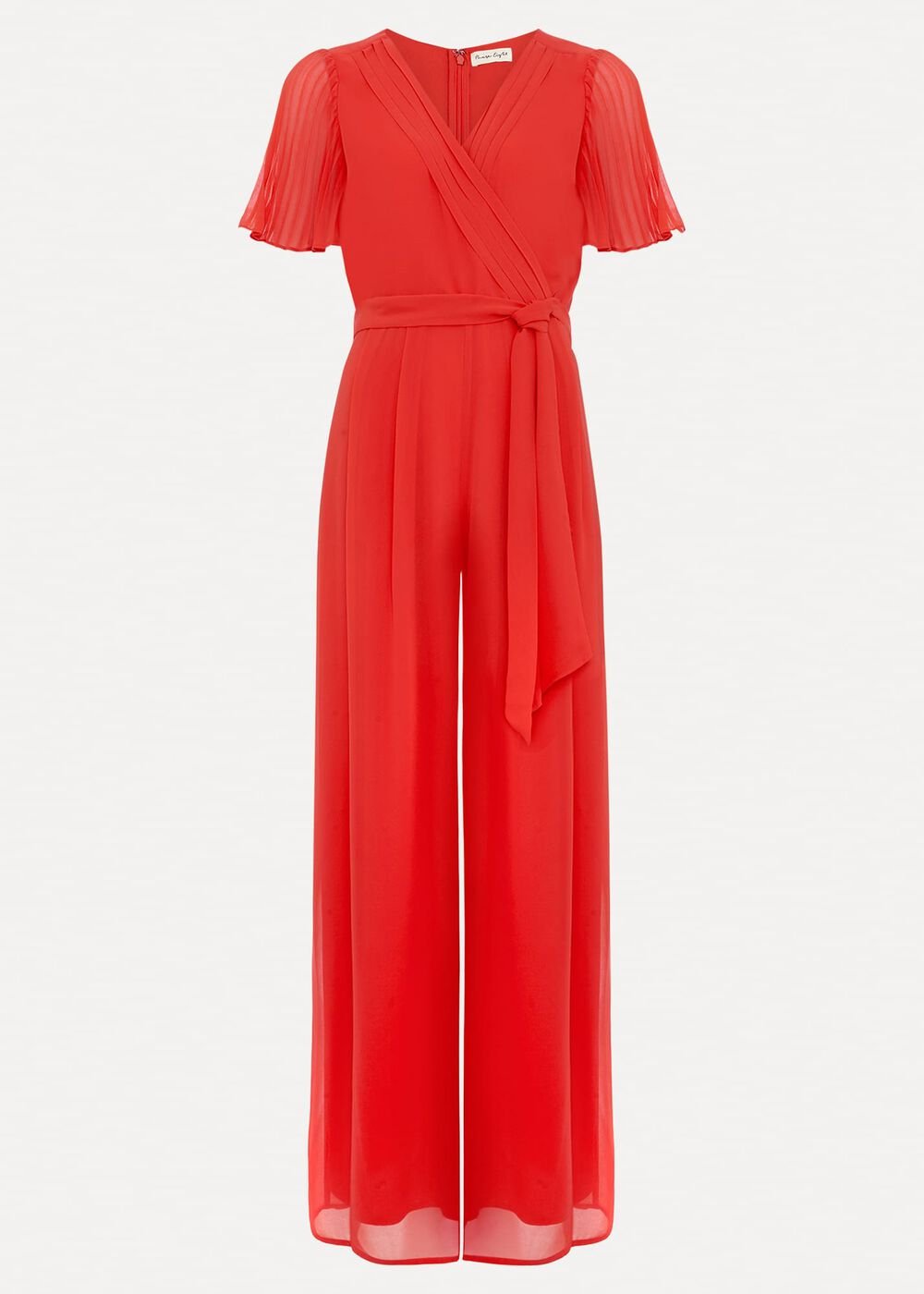 Kendall Pleat Jumpsuit - Orange
