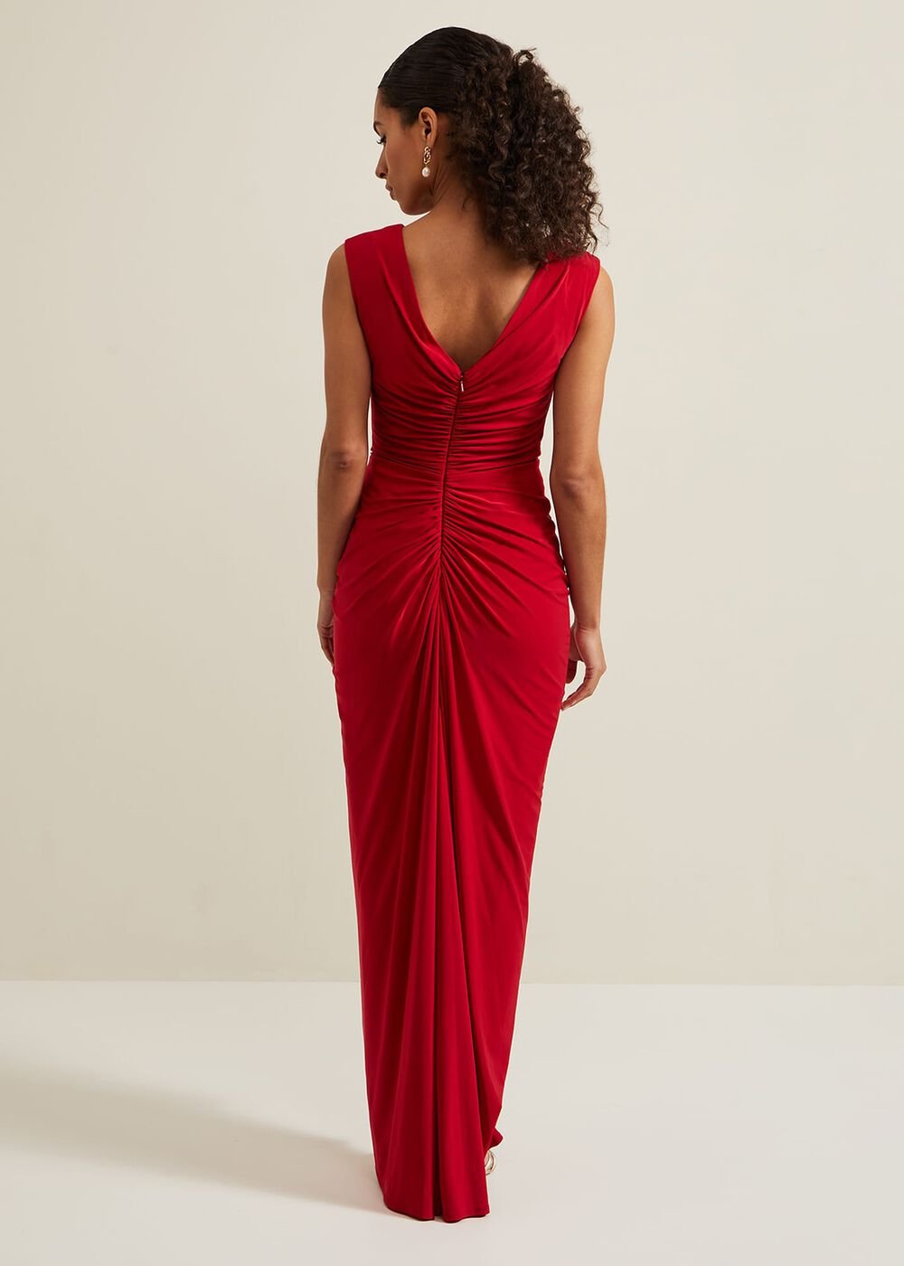 Petite Donna Maxi Dress - Red