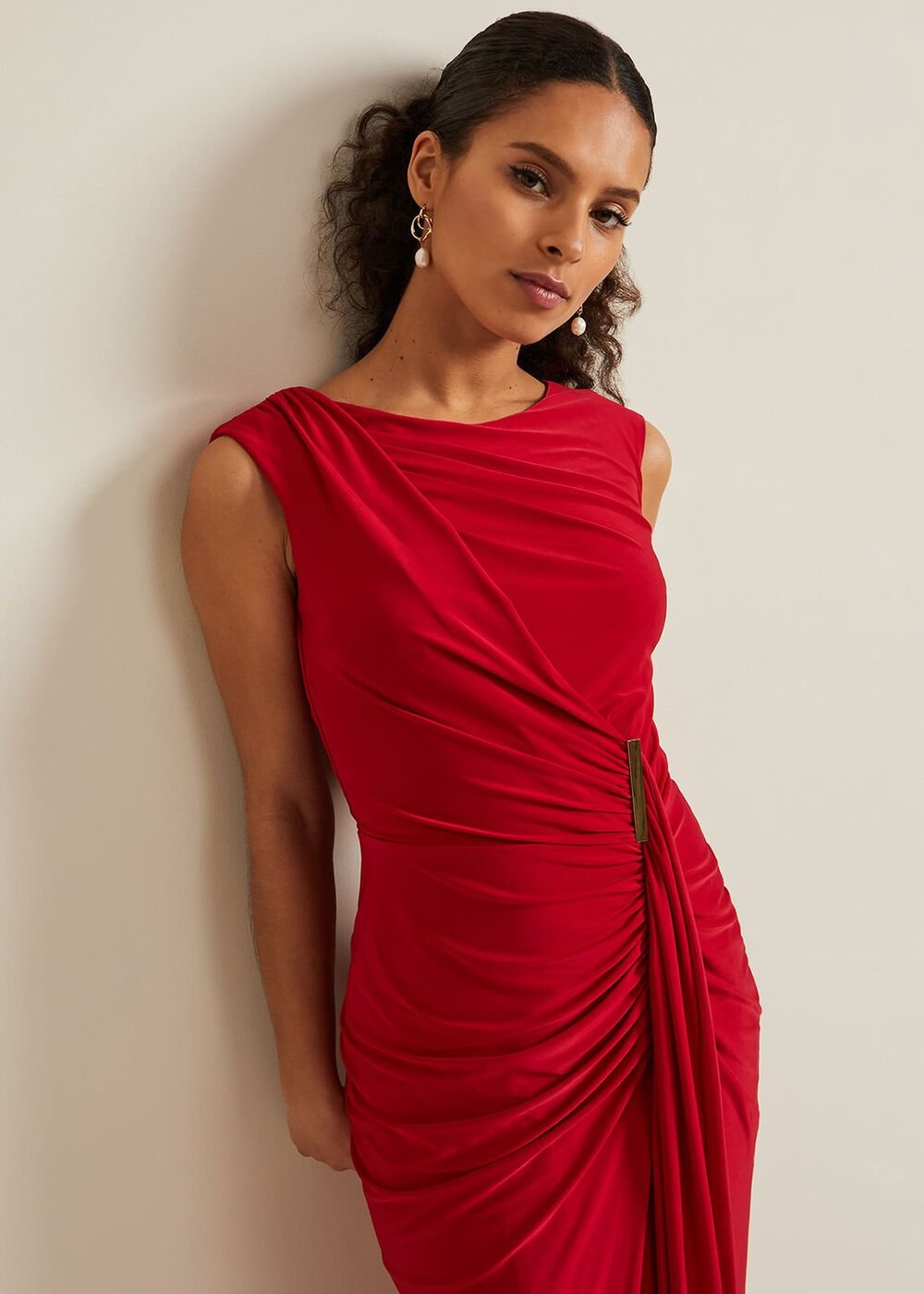 Petite Donna Maxi Dress - Red