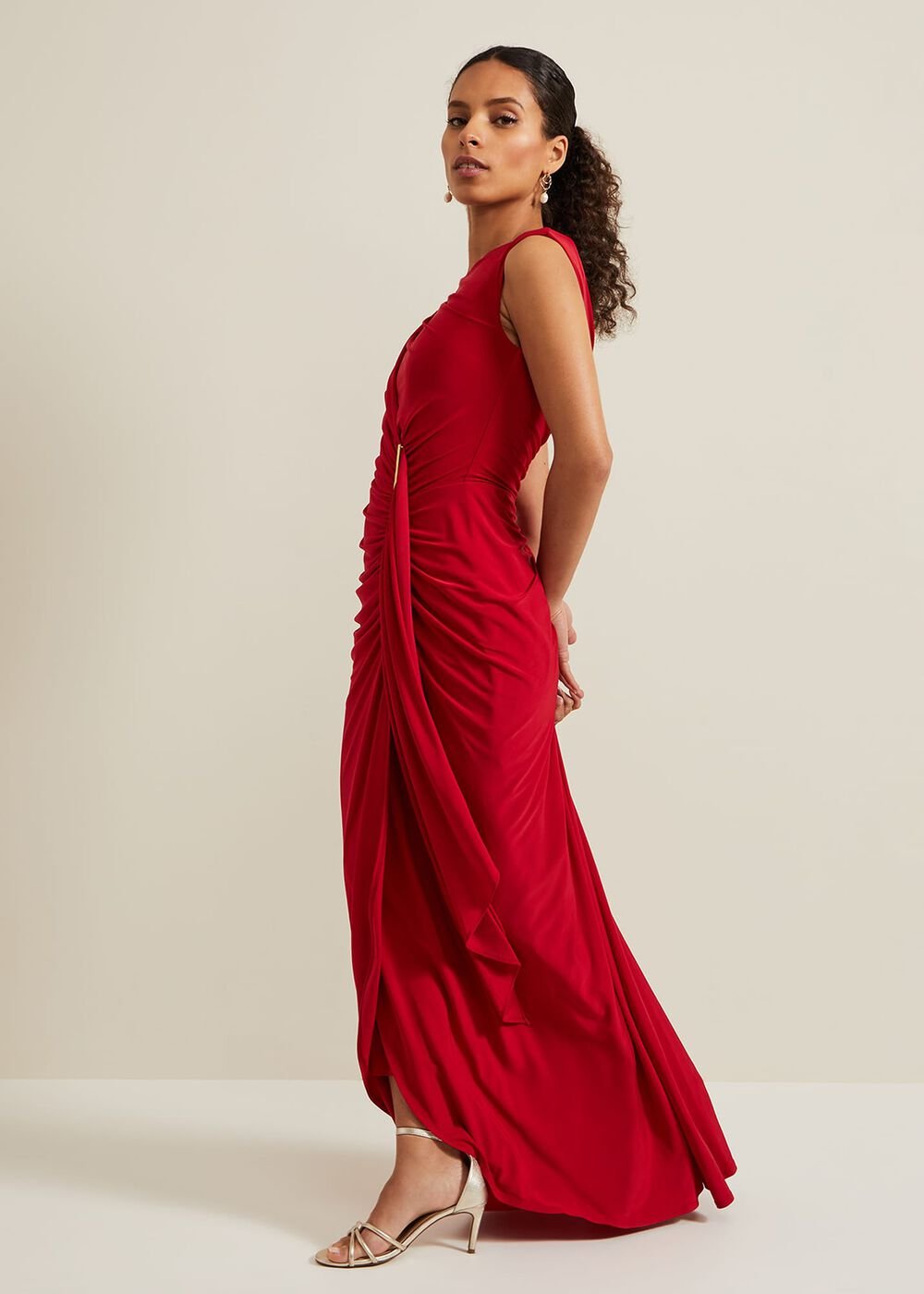 Petite Donna Maxi Dress - Red