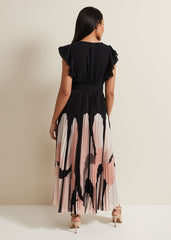 Petite Isla Printed Skirt Maxi Dress - Multi-Coloured