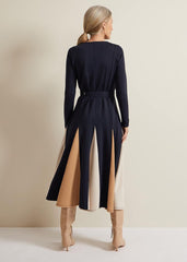 Paula Navy Midi Dress - Navy