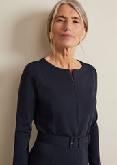 Paula Navy Midi Dress - Navy