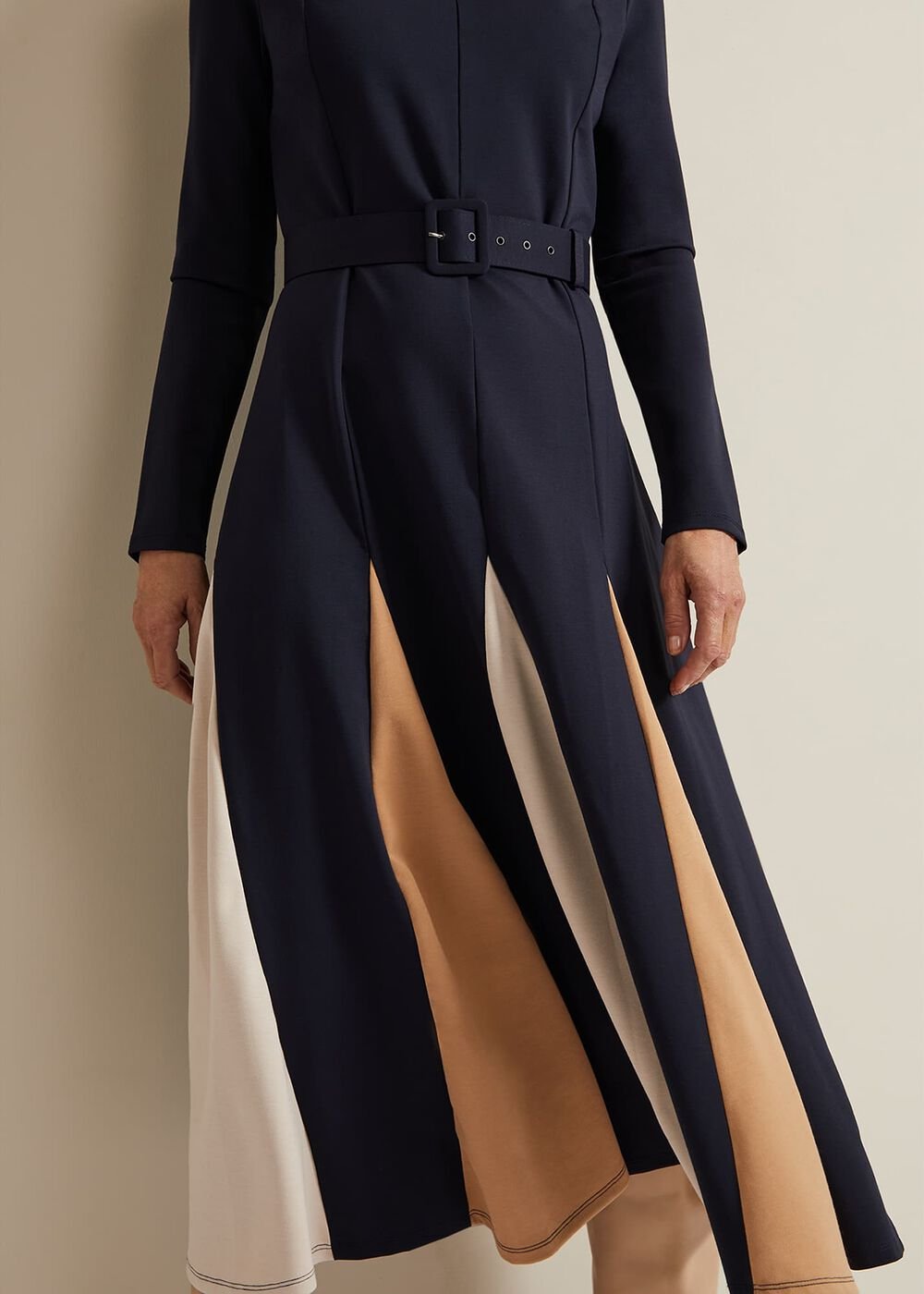 Paula Navy Midi Dress - Navy
