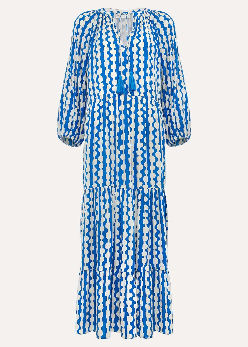 Lara Midaxi Dress - Blue/Ivory
