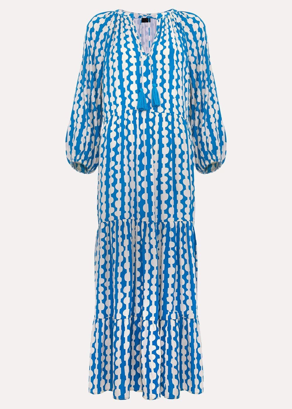 Petite Lara Midaxi Dress - Blue/Ivory