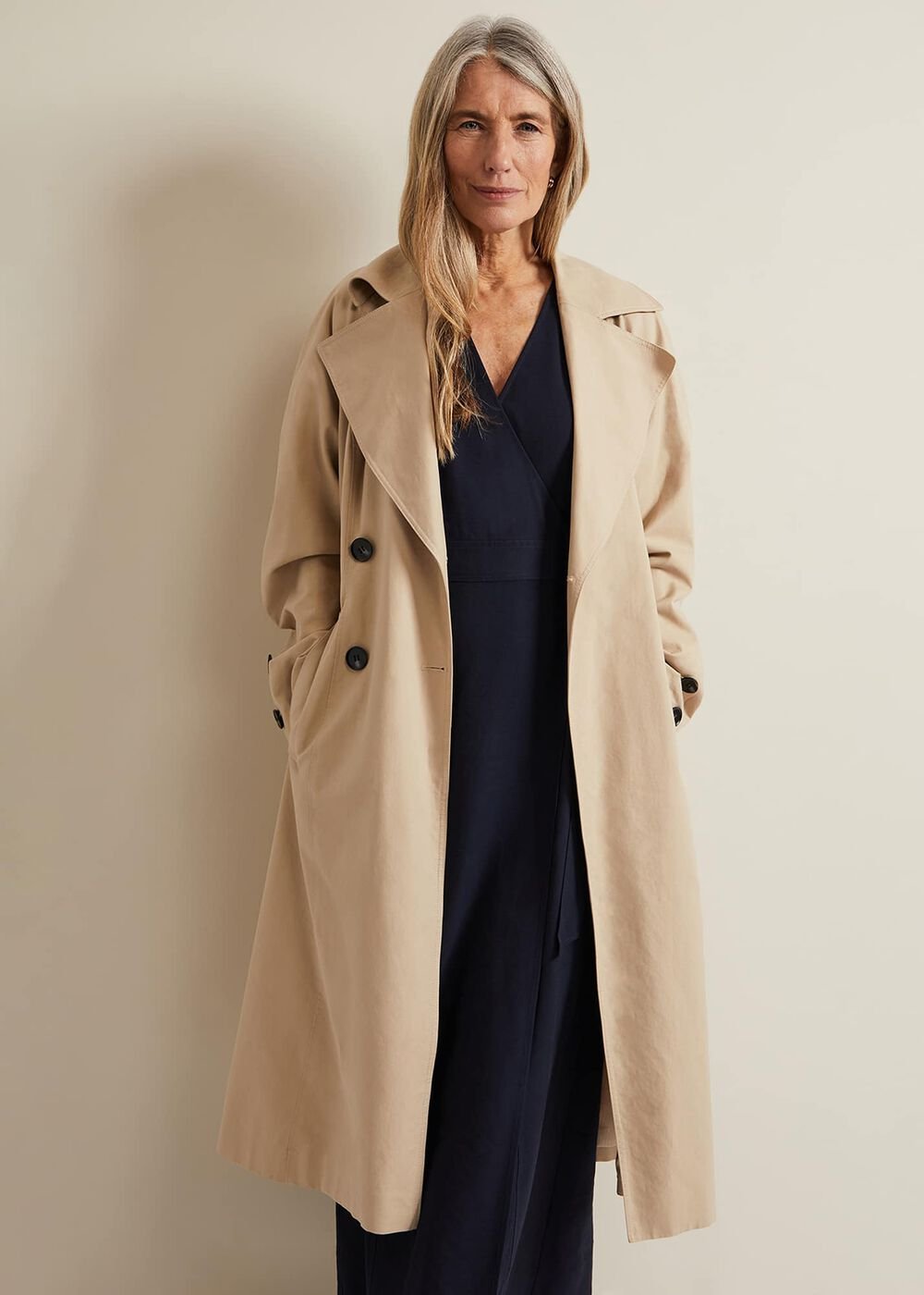 Liv Wrap Midi Dress - Navy