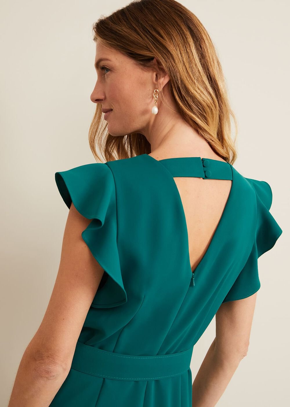 Kallie Belted Jumpsuit - Green