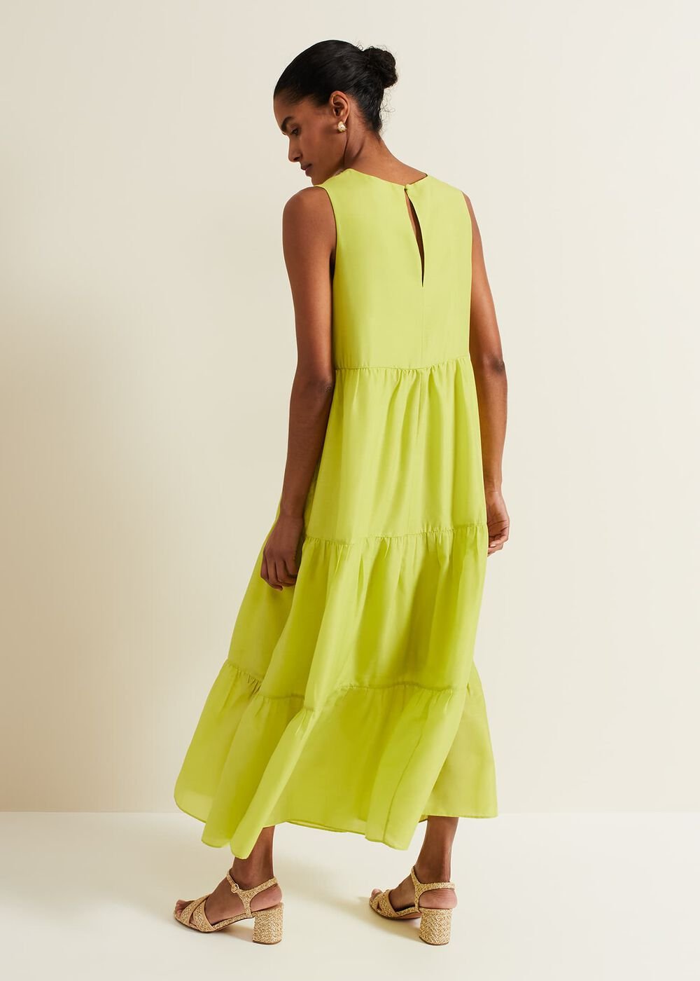 Sara Tiered Maxi Dress - Lime