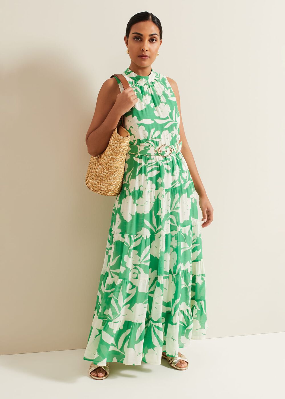 Petite Kara Print Maxi Dress - Multi-Coloured