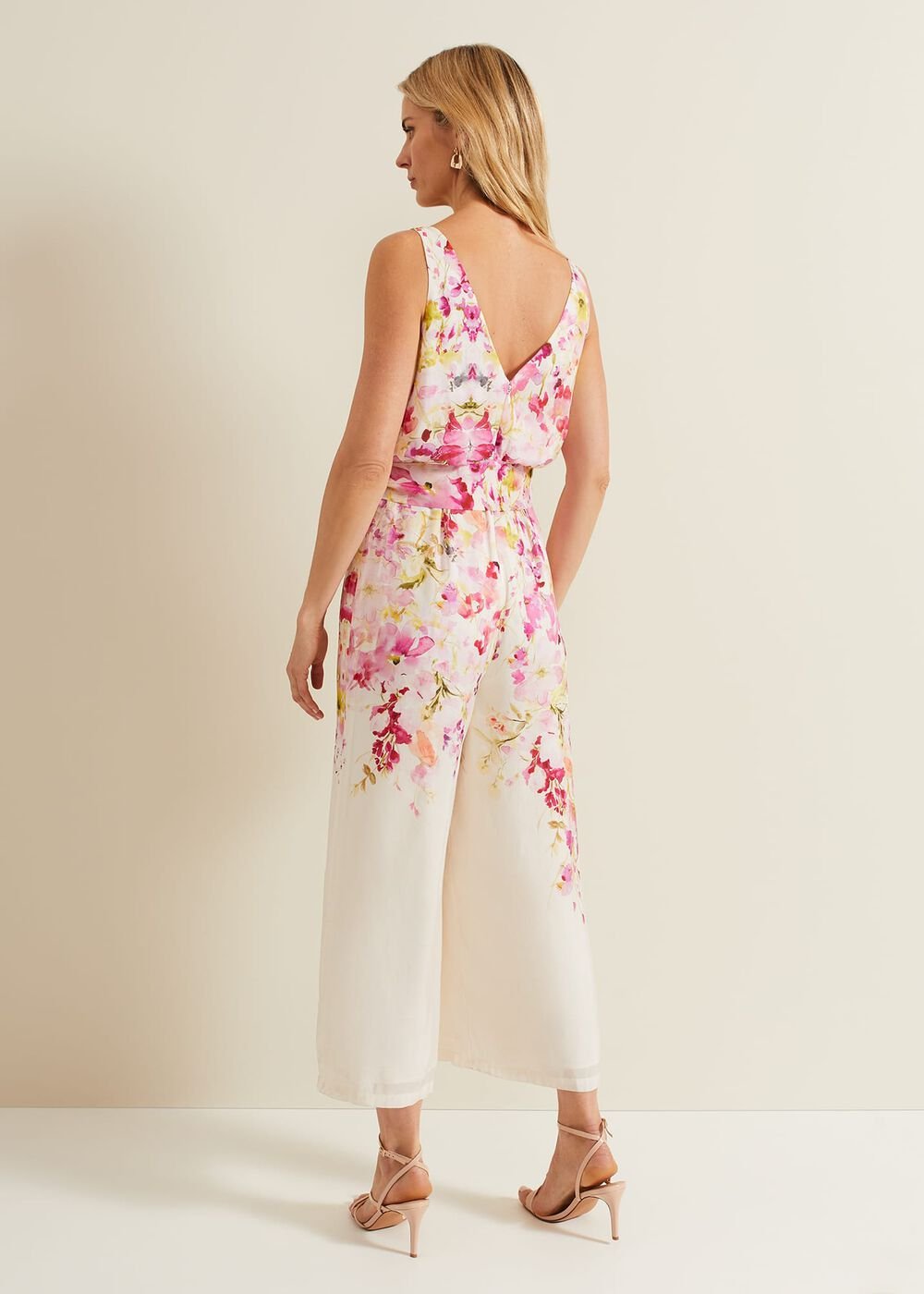 Ethel Floral Wide Leg Jumpsuit - Multi-Coloured