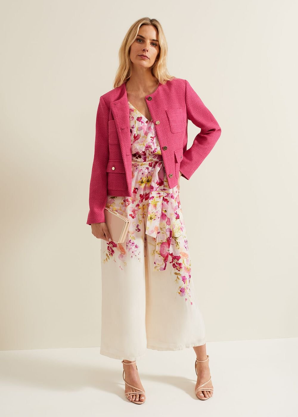 Ethel Floral Wide Leg Jumpsuit - Multi-Coloured