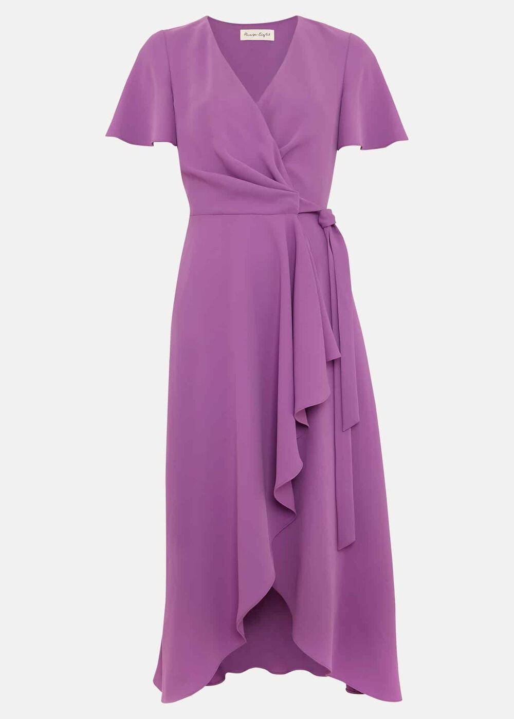 Julissa Frill Wrap Dress - Purple