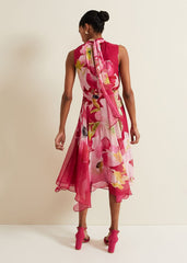 Lucinda Floral Midi Dress - Multi-Coloured