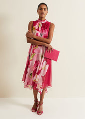 Lucinda Floral Midi Dress - Multi-Coloured