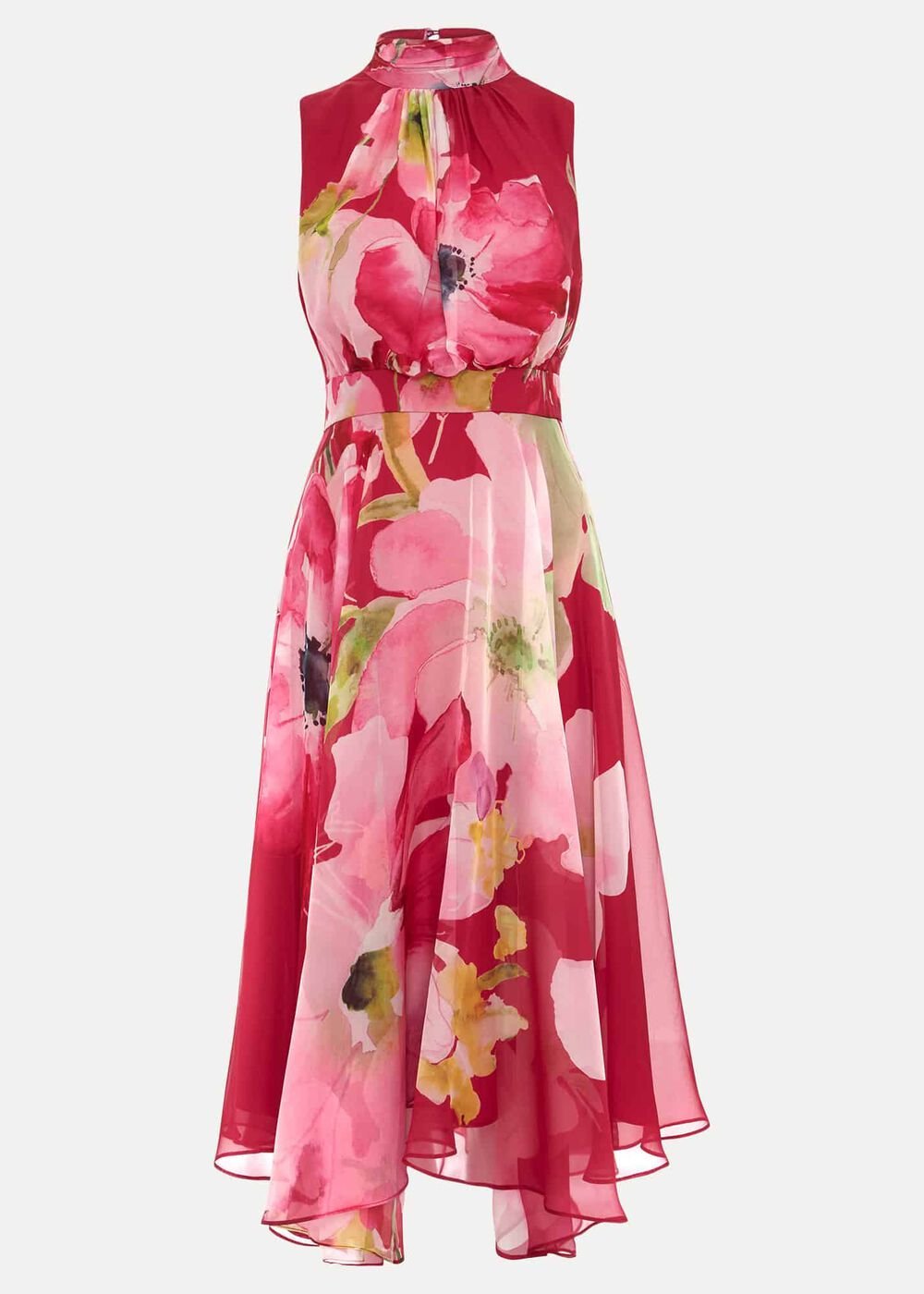 Lucinda Floral Midi Dress - Multi-Coloured
