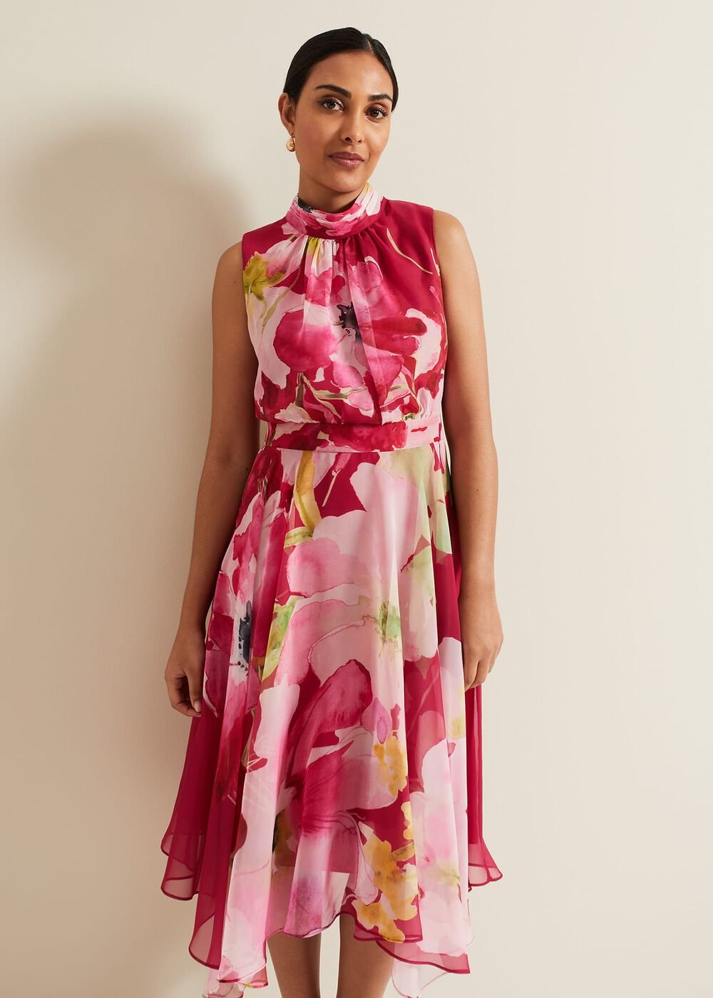 Petite Lucinda Floral Dress - Multi-Coloured