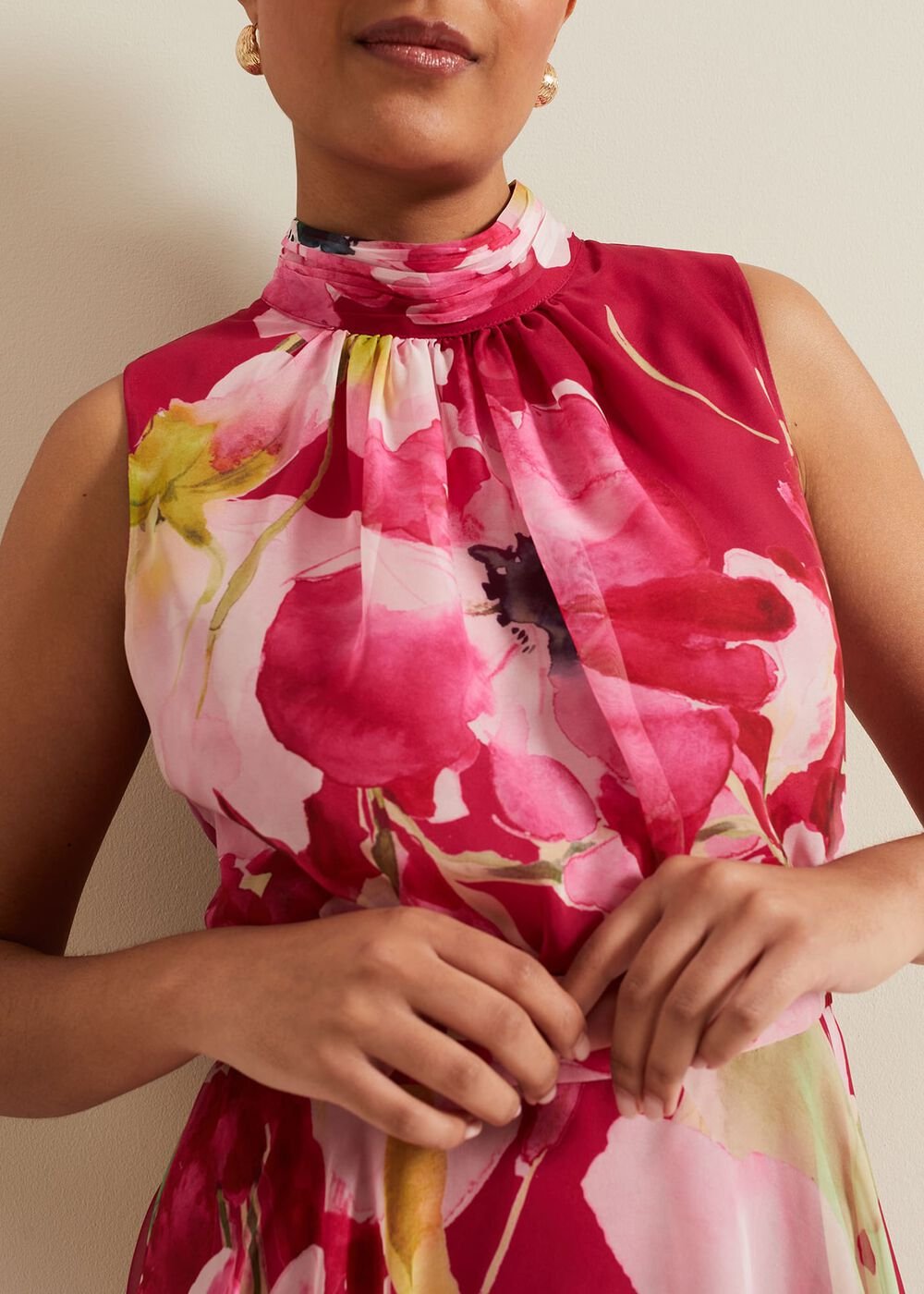 Petite Lucinda Floral Dress - Multi-Coloured