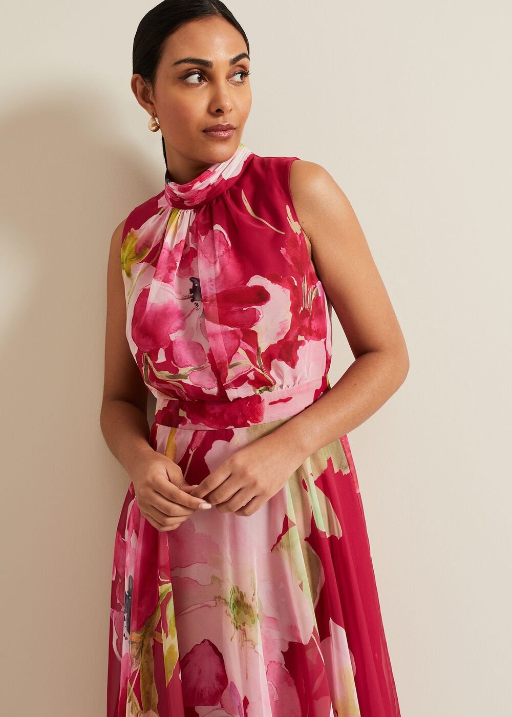 Petite Lucinda Floral Dress - Multi-Coloured