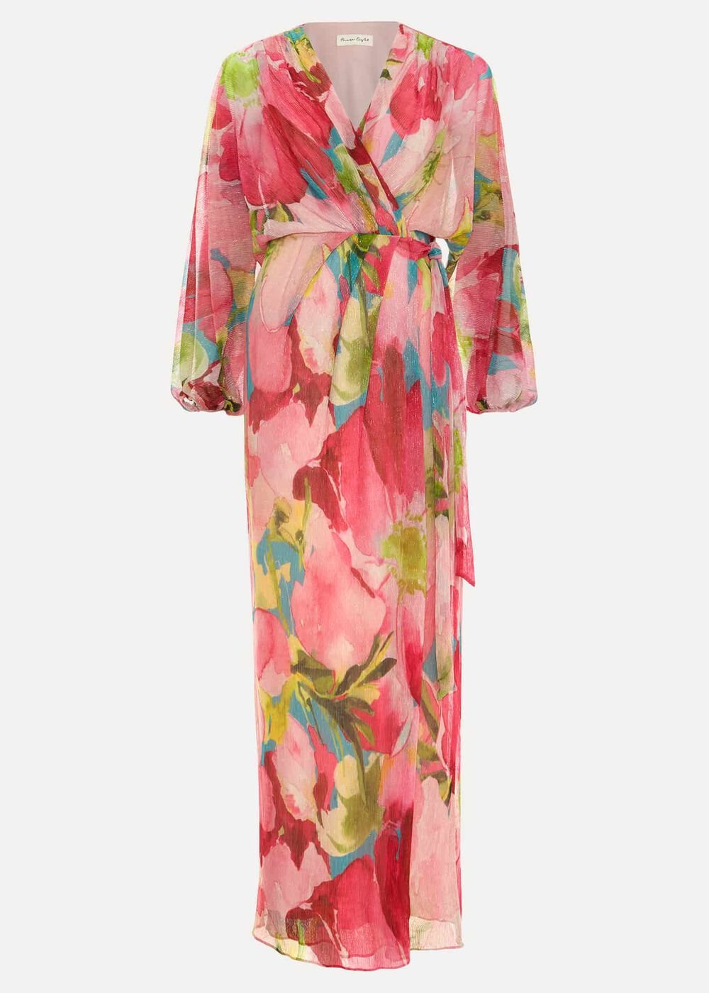Cosmina Pleat Shimmer Maxi Dress - Multi-Coloured