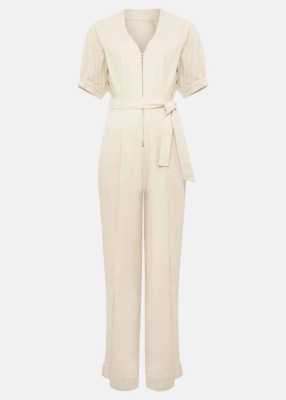 Florisa Denim Jumpsuit - Cream