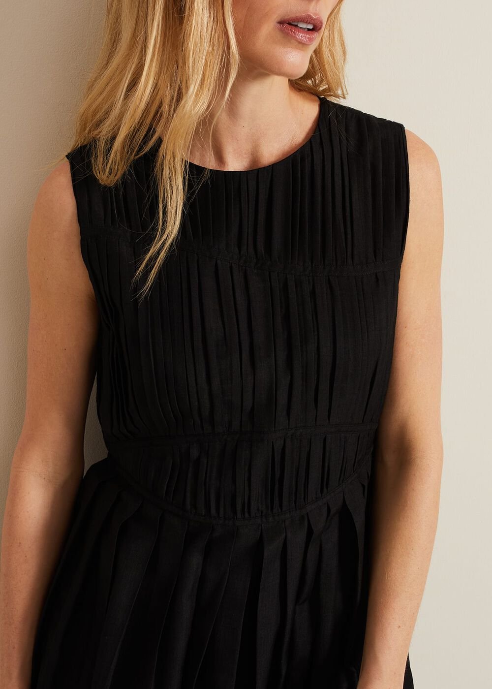Nala Black Bodice Mini Dress - Black