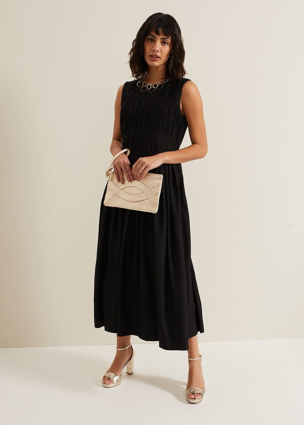 Nala Black Bodice Mini Dress - Black