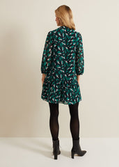 Abstract Penele Dress - Green Multi