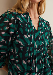 Abstract Penele Dress - Green Multi