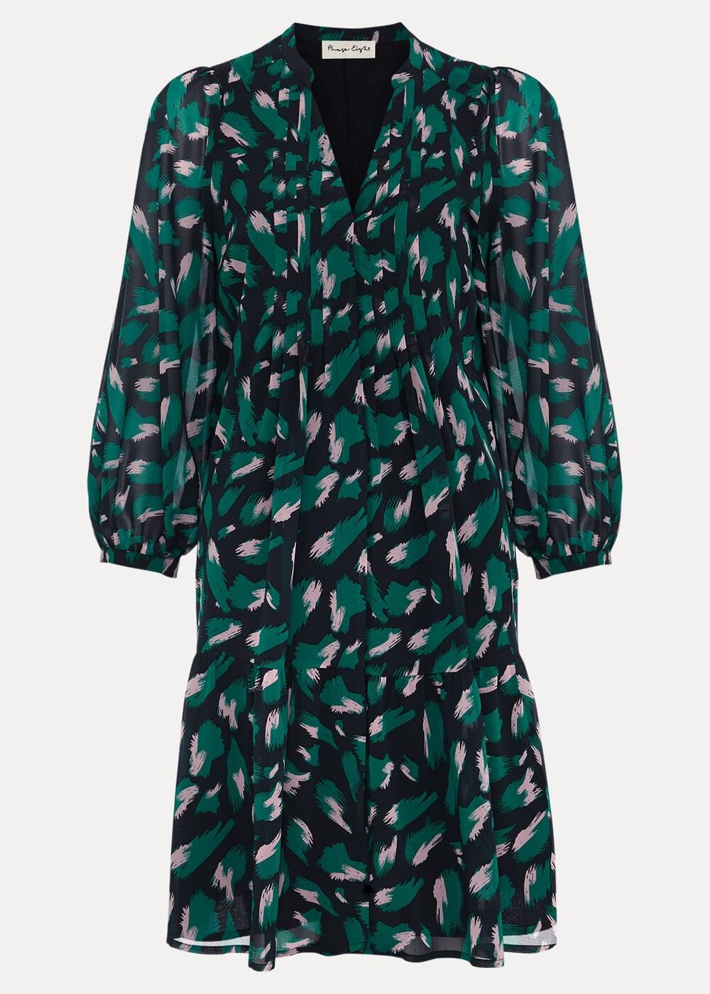 Abstract Penele Dress - Green Multi