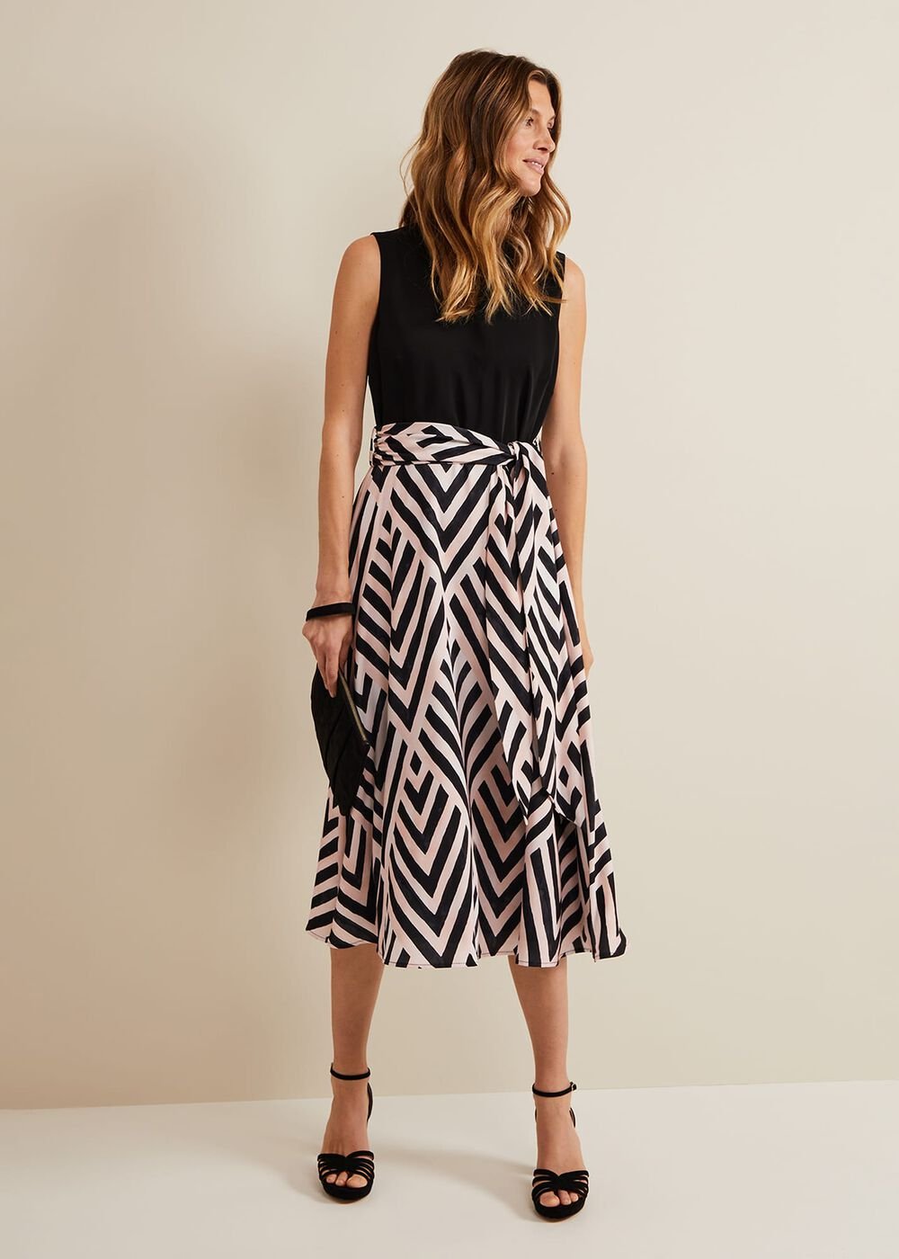 Alora Print Midi Dress - Multi-Coloured