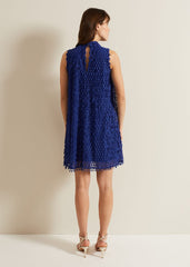 Zafia Shift Dress - Blue