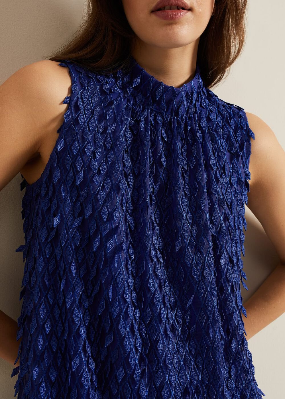 Zafia Shift Dress - Blue