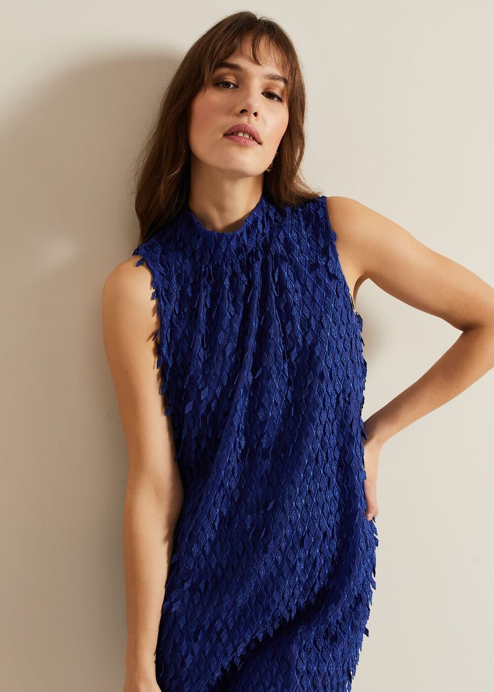 Zafia Shift Dress - Blue