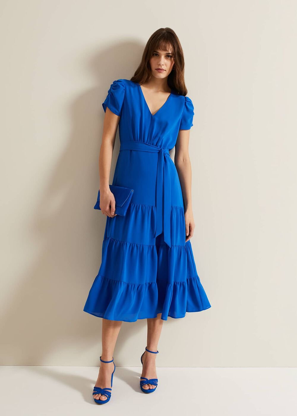 Lola Blue Tiered Dress - Blue