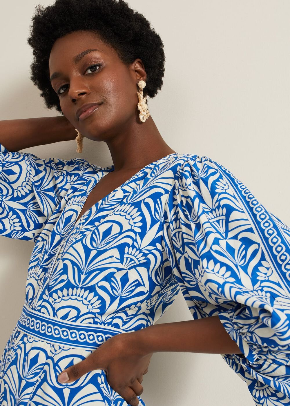 Amy Print V Neck Jumpsuit - Multi-Coloured
