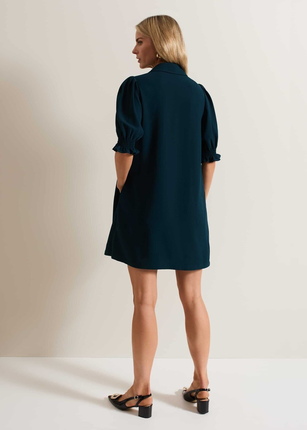 Candice Zip Swing Dress - Teal