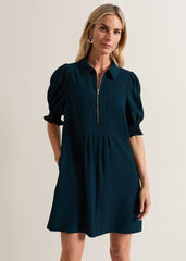 Candice Zip Swing Dress - Teal