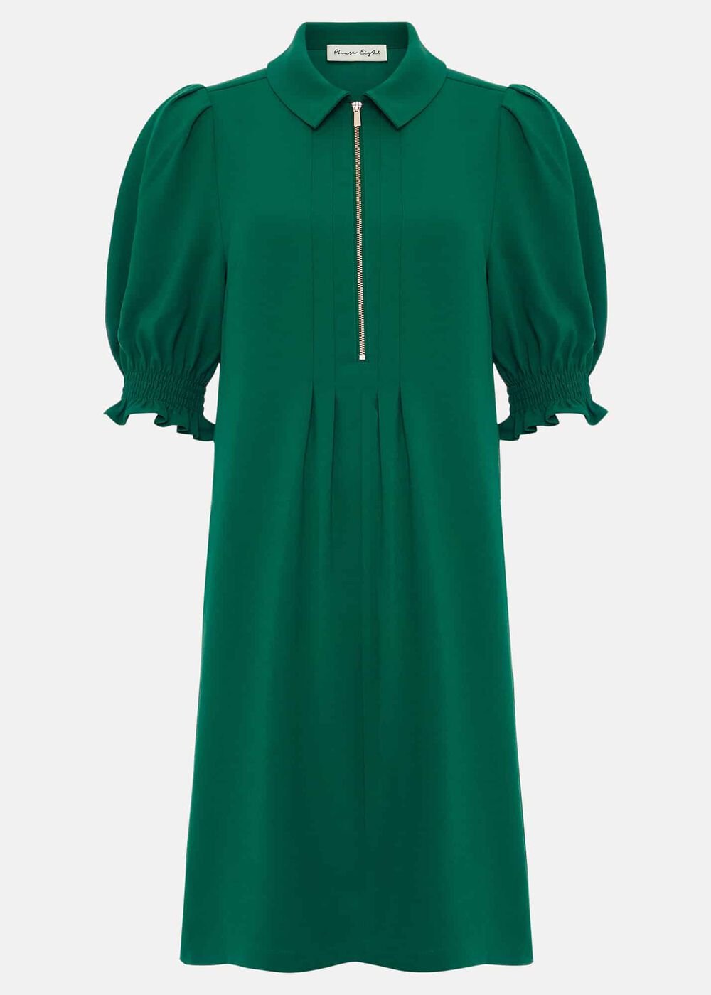 Candice Zip Swing Dress - Green