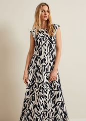 Kristy Geo Maxi Dress - Black Multi