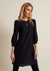 Dannie Textured Tunic Dress - Navy