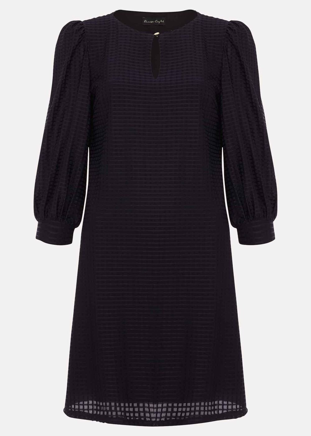 Dannie Textured Tunic Dress - Navy